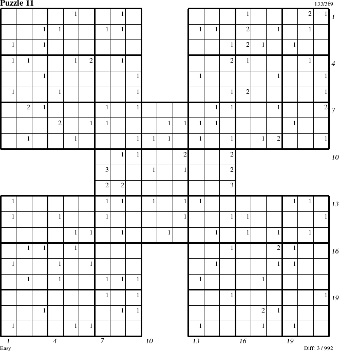 Step-by-Step Instructions for Puzzle 11 with all 3 steps marked