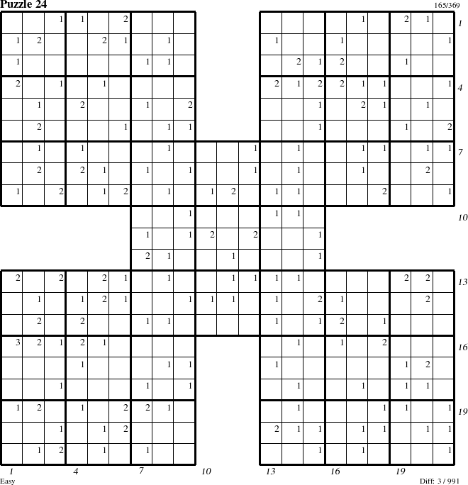 Step-by-Step Instructions for Puzzle 24 with all 3 steps marked