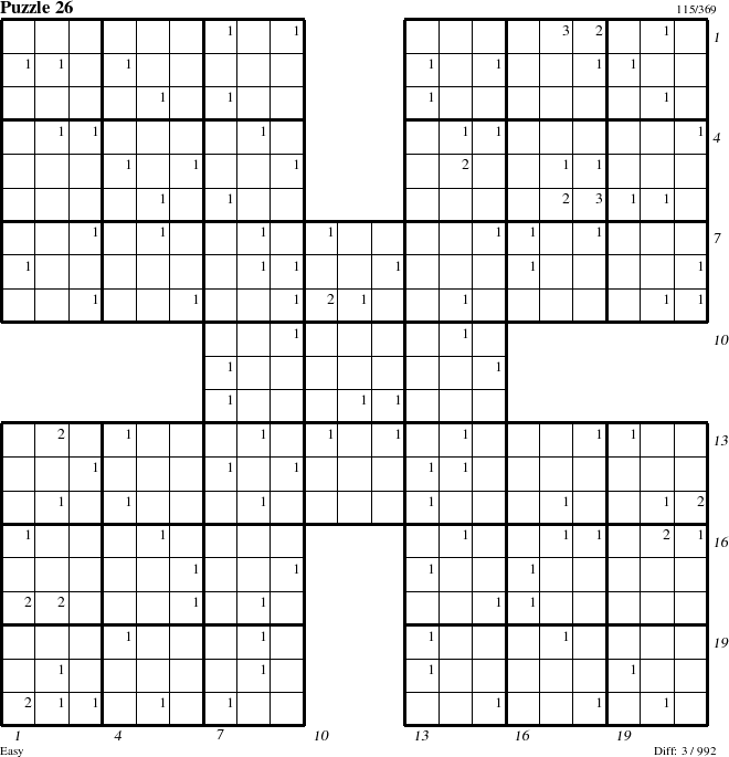 Step-by-Step Instructions for Puzzle 26 with all 3 steps marked