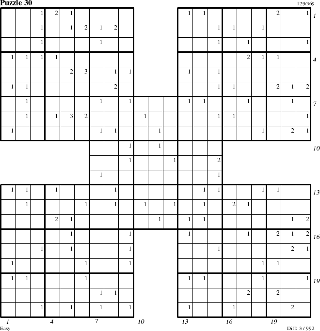 Step-by-Step Instructions for Puzzle 30 with all 3 steps marked