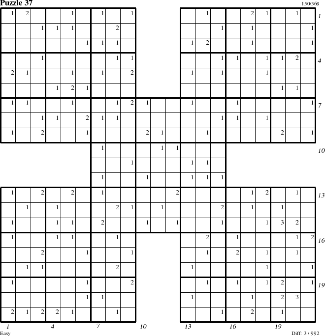 Step-by-Step Instructions for Puzzle 37 with all 3 steps marked