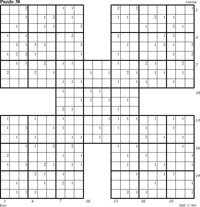 Step-by-Step Instructions for Puzzle 38 with all 3 steps marked