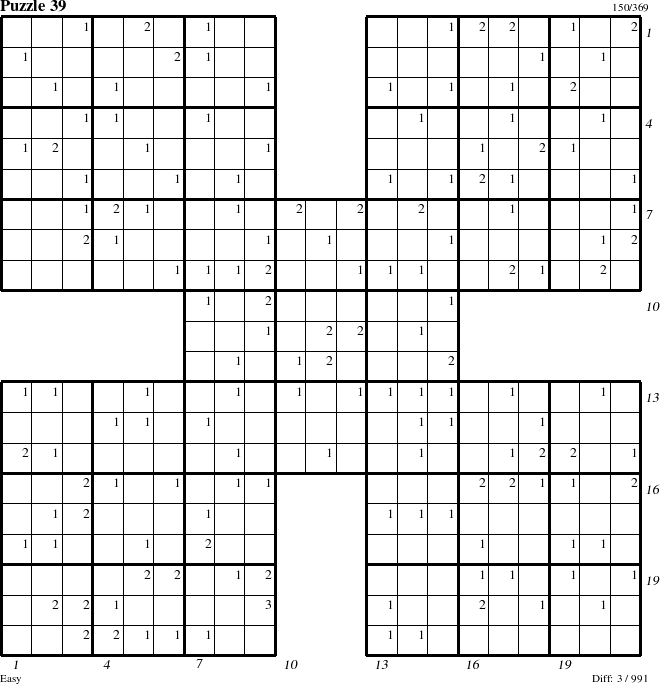 Step-by-Step Instructions for Puzzle 39 with all 3 steps marked