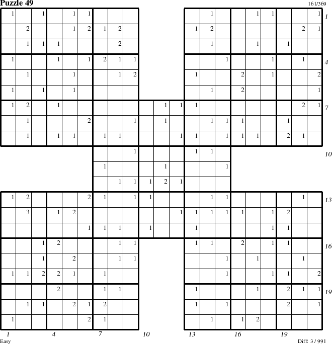 Step-by-Step Instructions for Puzzle 49 with all 3 steps marked