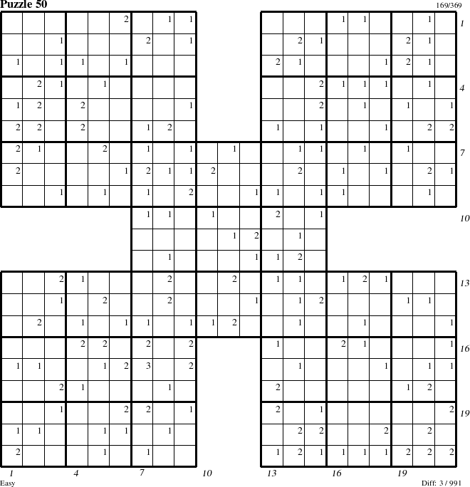 Step-by-Step Instructions for Puzzle 50 with all 3 steps marked