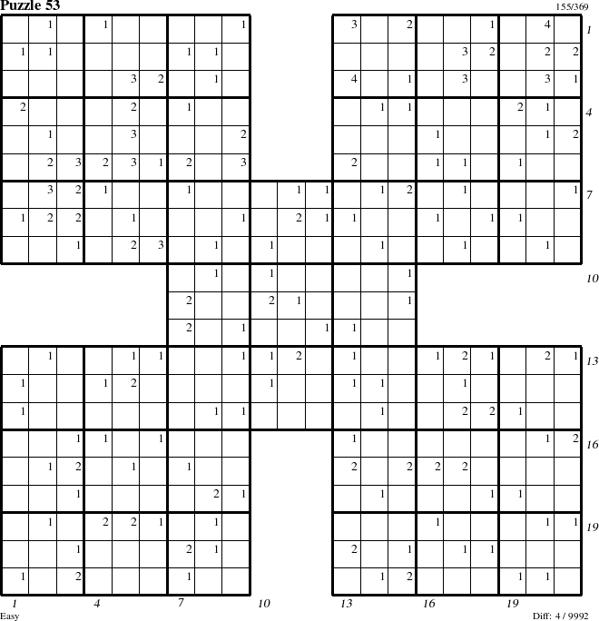 Step-by-Step Instructions for Puzzle 53 with all 4 steps marked