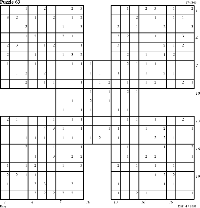 Step-by-Step Instructions for Puzzle 63 with all 4 steps marked