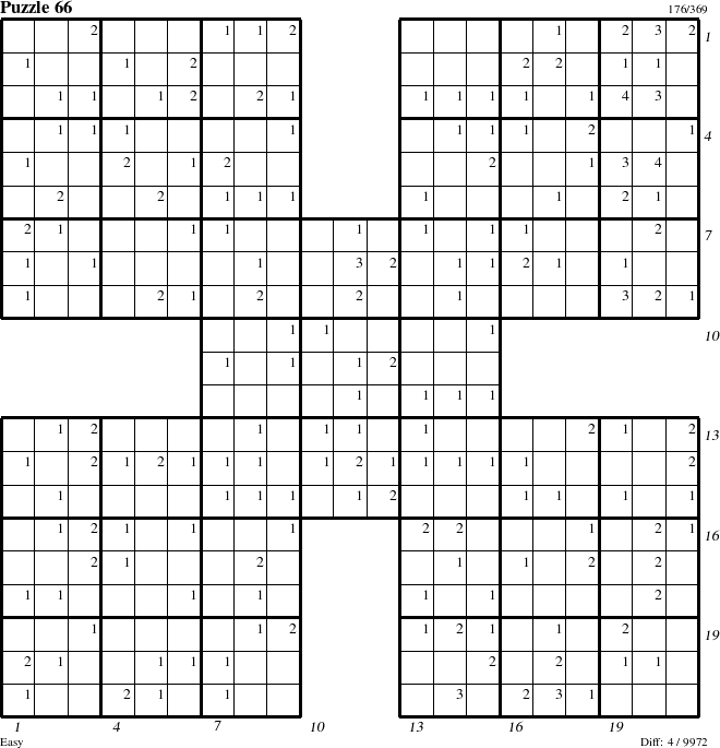 Step-by-Step Instructions for Puzzle 66 with all 4 steps marked