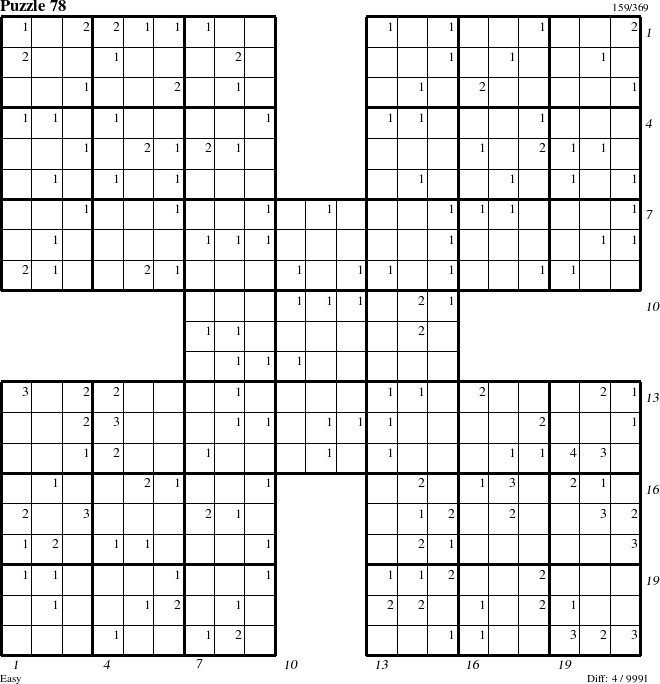 Step-by-Step Instructions for Puzzle 78 with all 4 steps marked