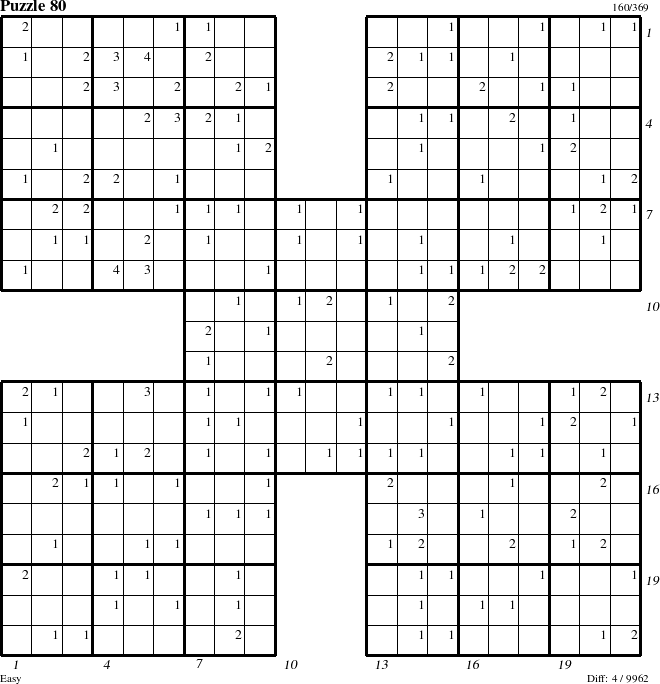 Step-by-Step Instructions for Puzzle 80 with all 4 steps marked