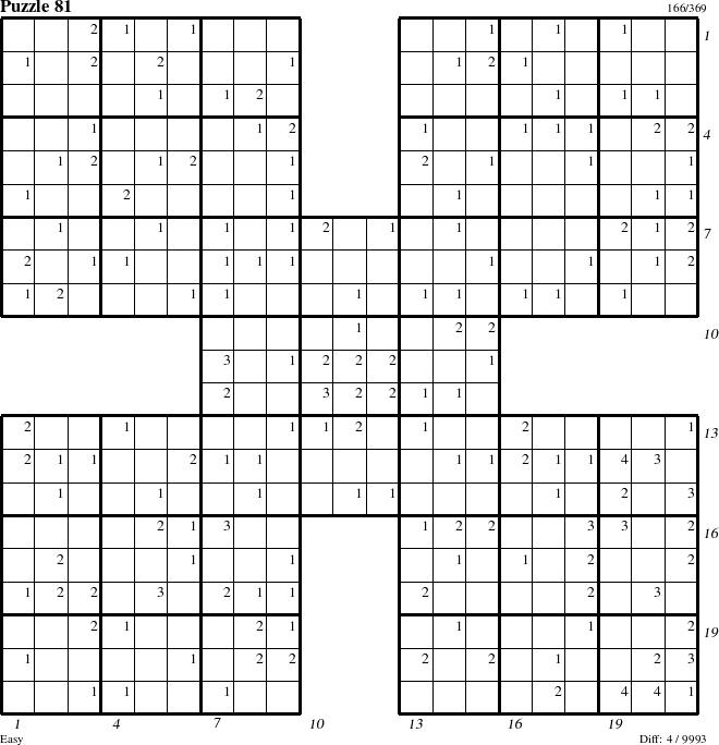 Step-by-Step Instructions for Puzzle 81 with all 4 steps marked