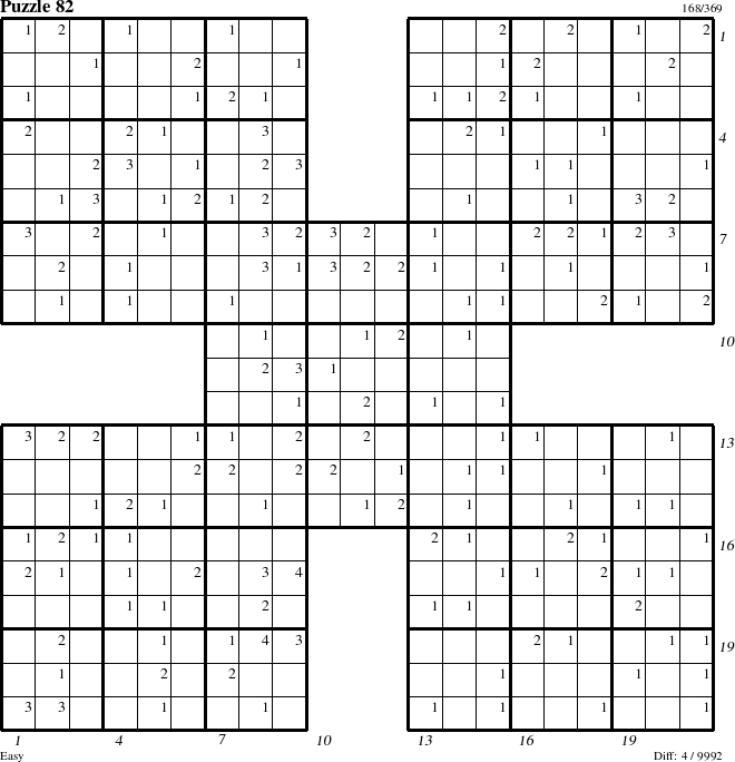 Step-by-Step Instructions for Puzzle 82 with all 4 steps marked