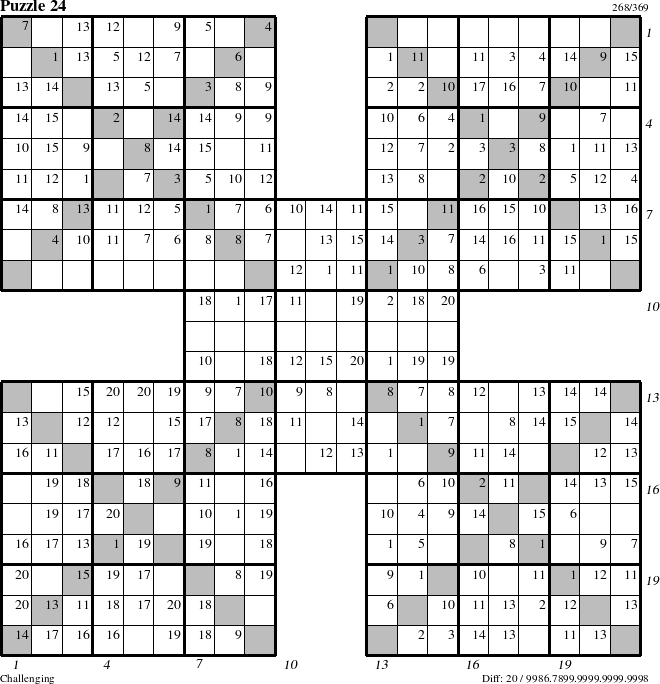 Step-by-Step Instructions for Puzzle 24 with all 20 steps marked