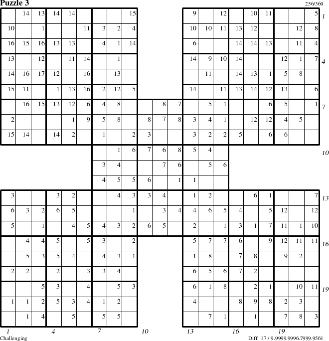 Step-by-Step Instructions for Puzzle 3 with all 17 steps marked