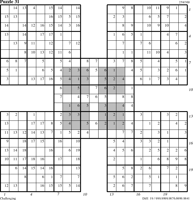 Step-by-Step Instructions for Puzzle 31 with all 19 steps marked