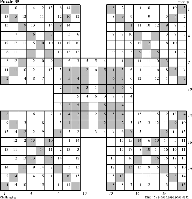 Step-by-Step Instructions for Puzzle 35 with all 17 steps marked