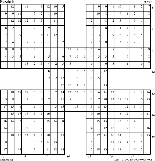 Step-by-Step Instructions for Puzzle 6 with all 19 steps marked