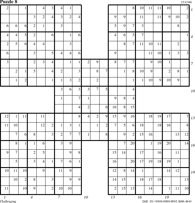 Step-by-Step Instructions for Puzzle 8 with all 20 steps marked