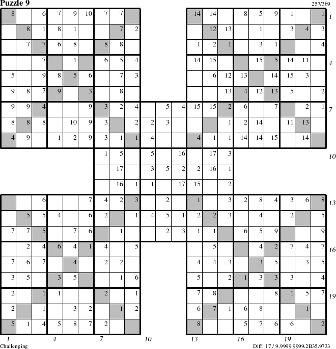 Step-by-Step Instructions for Puzzle 9 with all 17 steps marked