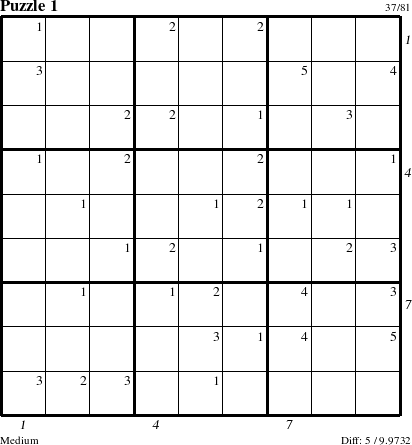 Step-by-Step Instructions for Puzzle 1 with all 5 steps marked