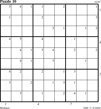 Step-by-Step Instructions for Puzzle 10 with all 5 steps marked