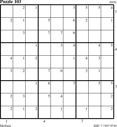 Step-by-Step Instructions for Puzzle 103 with all 7 steps marked