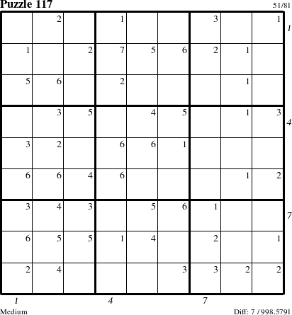 Step-by-Step Instructions for Puzzle 117 with all 7 steps marked