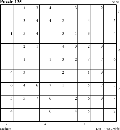 Step-by-Step Instructions for Puzzle 135 with all 7 steps marked