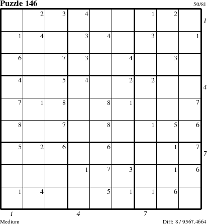 Step-by-Step Instructions for Puzzle 146 with all 8 steps marked