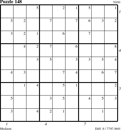 Step-by-Step Instructions for Puzzle 148 with all 8 steps marked