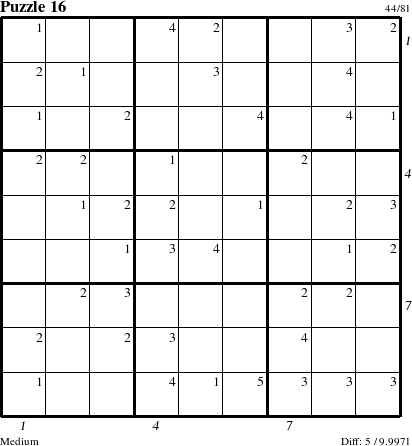 Step-by-Step Instructions for Puzzle 16 with all 5 steps marked