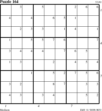 Step-by-Step Instructions for Puzzle 164 with all 8 steps marked