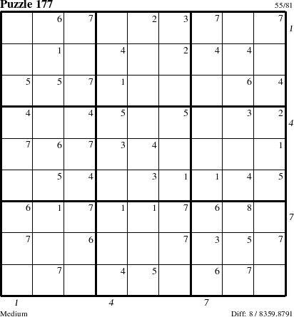 Step-by-Step Instructions for Puzzle 177 with all 8 steps marked