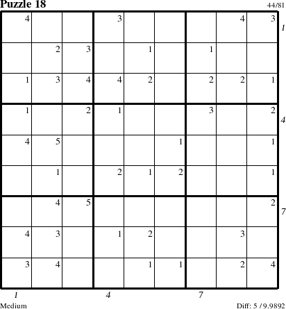 Step-by-Step Instructions for Puzzle 18 with all 5 steps marked