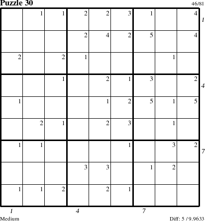 Step-by-Step Instructions for Puzzle 30 with all 5 steps marked