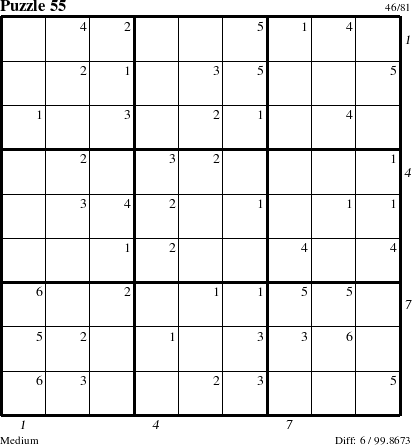 Step-by-Step Instructions for Puzzle 55 with all 6 steps marked