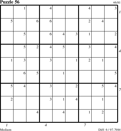 Step-by-Step Instructions for Puzzle 56 with all 6 steps marked