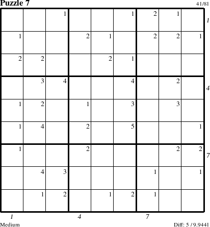 Step-by-Step Instructions for Puzzle 7 with all 5 steps marked