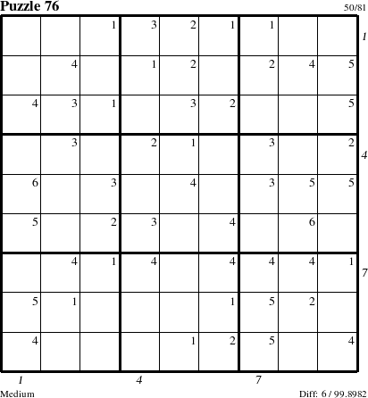 Step-by-Step Instructions for Puzzle 76 with all 6 steps marked