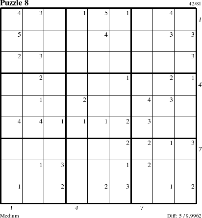 Step-by-Step Instructions for Puzzle 8 with all 5 steps marked