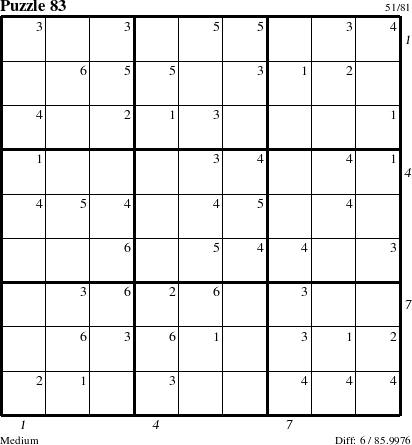 Step-by-Step Instructions for Puzzle 83 with all 6 steps marked