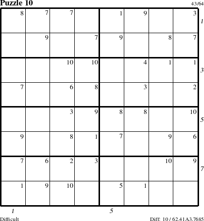 Step-by-Step Instructions for Puzzle 10 with all 10 steps marked