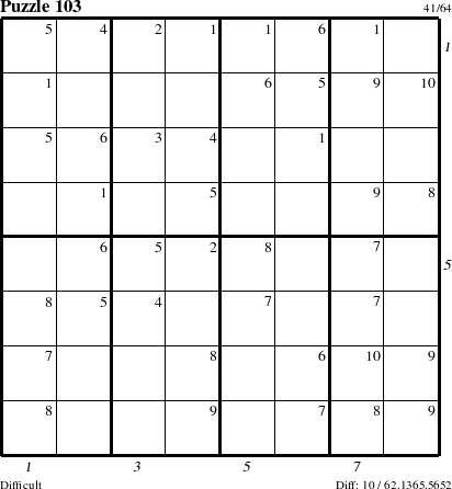 Step-by-Step Instructions for Puzzle 103 with all 10 steps marked