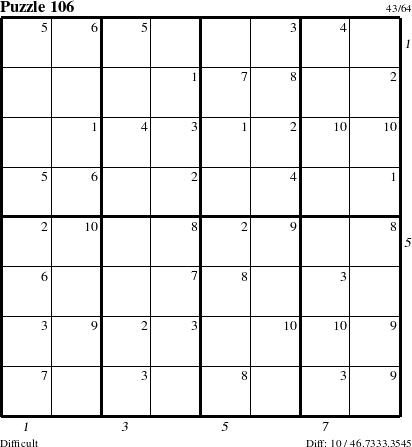 Step-by-Step Instructions for Puzzle 106 with all 10 steps marked