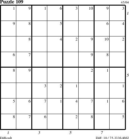 Step-by-Step Instructions for Puzzle 109 with all 10 steps marked