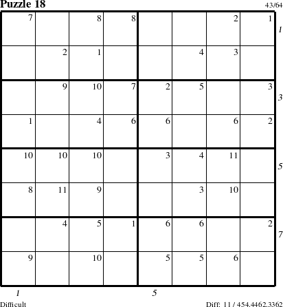 Step-by-Step Instructions for Puzzle 18 with all 11 steps marked