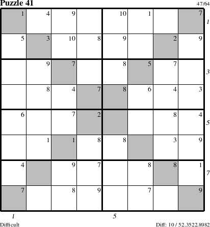 Step-by-Step Instructions for Puzzle 41 with all 10 steps marked