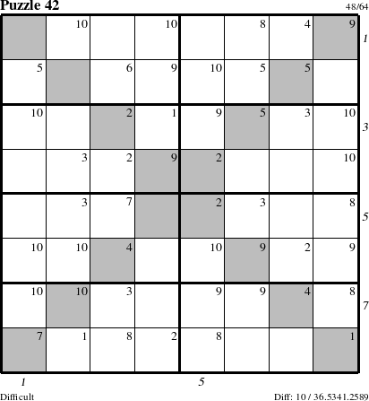 Step-by-Step Instructions for Puzzle 42 with all 10 steps marked