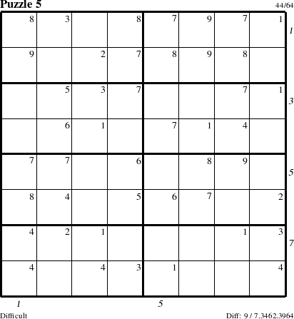 Step-by-Step Instructions for Puzzle 5 with all 9 steps marked