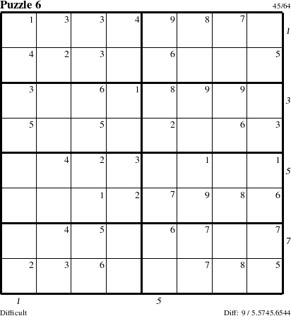 Step-by-Step Instructions for Puzzle 6 with all 9 steps marked